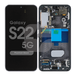 Ekran Samsung S22 (S901B) çərçivədə qara SVC ehtiyat hissəsi - iFix
