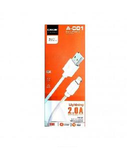 Kabel USB Casim A-C01 (Lightning) ağ Kabel USB Casim A-C01 (Lightning) ağ