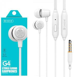 Qulaqlıq 3.5mm Celebrat G4 ağ Qulaqlıq 3.5mm Celebrat G4 ağ