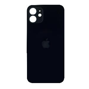 Arxa qapaq iPhone 12 (böyük kəsik) qara ORG