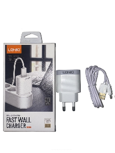 Şarj adapteri USB QC LDNIO A303 (Type-C) ağ Şarj adapteri USB QC LDNIO A303 (Type-C) ağ
