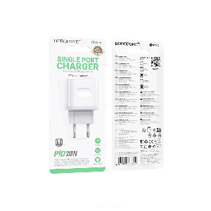 Şarj adapteri PD 20W Borofone BA99A (Lightning) ağ Şarj adapteri PD 20W Borofone BA99A (Lightning) ağ
