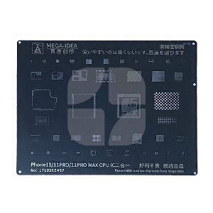 Trafaret BGA Mega-Idea iPhone 11/ 11 Pro/ 11 Pro Max (BZ32) ehtiyat hissəsi - iFix