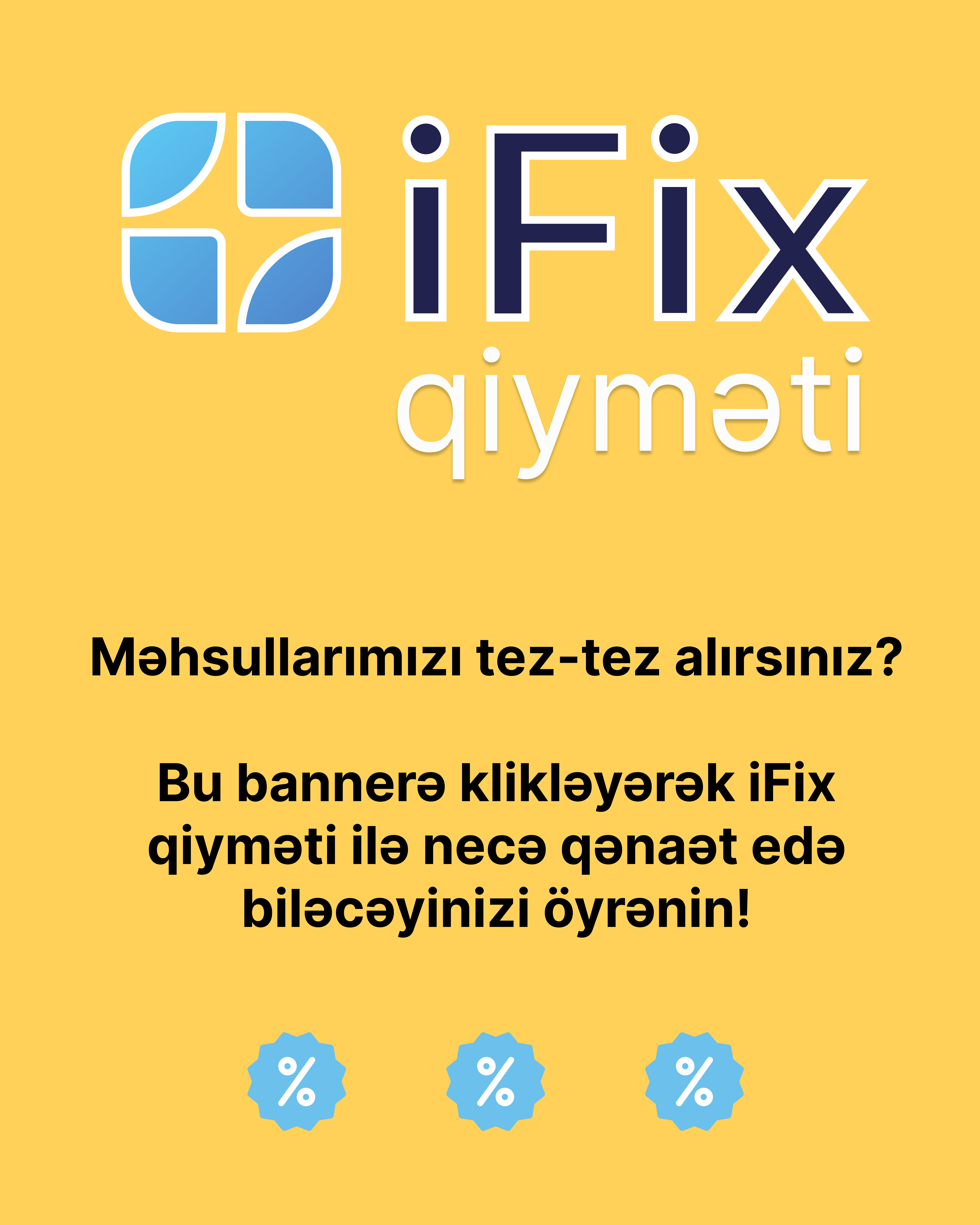 iFix qiyməti ilə daha ucuz alın
