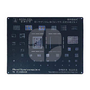 Trafaret BGA Mega-Idea iPhone 13/ 13 Pro/ 13 Pro Max/ 13 Mini (BZ41) ehtiyat hissəsi - iFix
