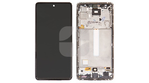 Ekran Samsung A52 (A525F)/ A52 5G (A526F)/ A52s (A528F) çərçivədə qara In-Cell MasterGo ehtiyat hissəsi - iFix