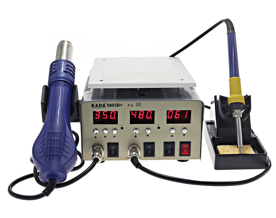 Паяльная станция Kada 9803D+ 3 в 1 фен + паяльник + сепаратор