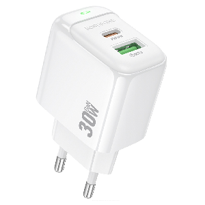 Şarj başlığı PD 30W + USB QC Borofone BAS45A ağ Şarj başlığı PD 30W + USB QC Borofone BAS45A ağ