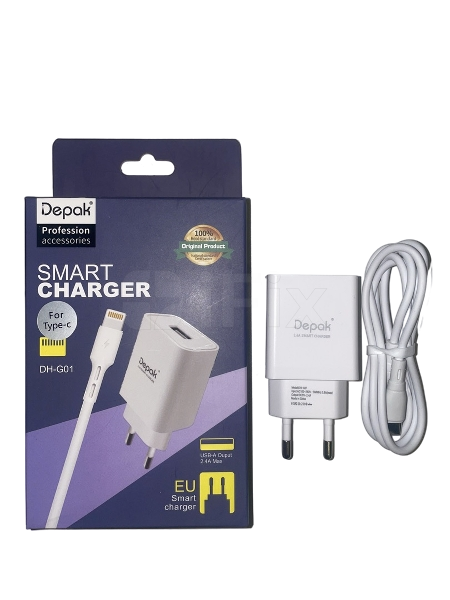 Şarj adapteri USB Depak DH-G01 (Type-C) ağ Şarj adapteri USB Depak DH-G01 (Type-C) ağ