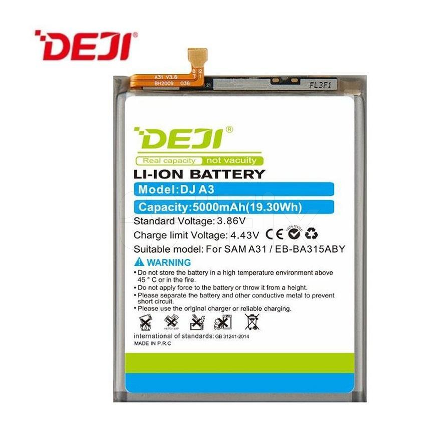 Batareya Samsung A31 (A315F)/ A32 4G (A325F)/ A22 4G (A225F) (EB-BA315ABY) DEJI Batareya Samsung A31 (A315F)/ A32 4G (A325F)/ A22 4G (A225F) (EB-BA315ABY) DEJI