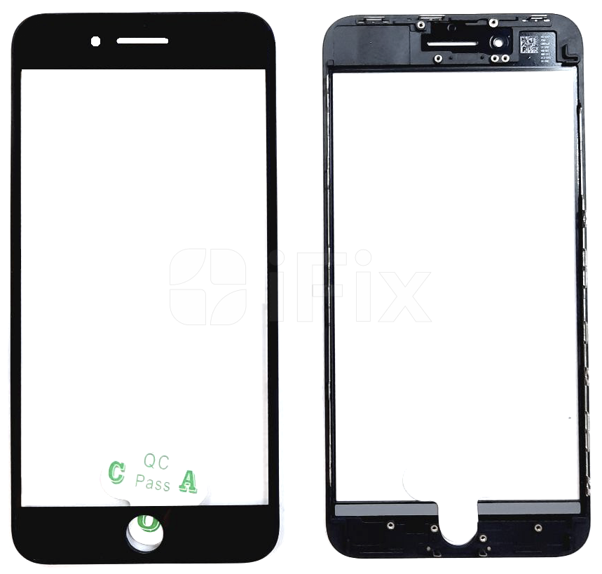 Şüşə ekran üçün/ OCA/ çərçivə iPhone 8 Plus qara Şüşə ekran üçün/ OCA/ çərçivə iPhone 8 Plus qara