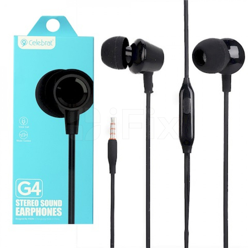 Qulaqlıq 3.5mm Celebrat G4 qara Qulaqlıq 3.5mm Celebrat G4 qara