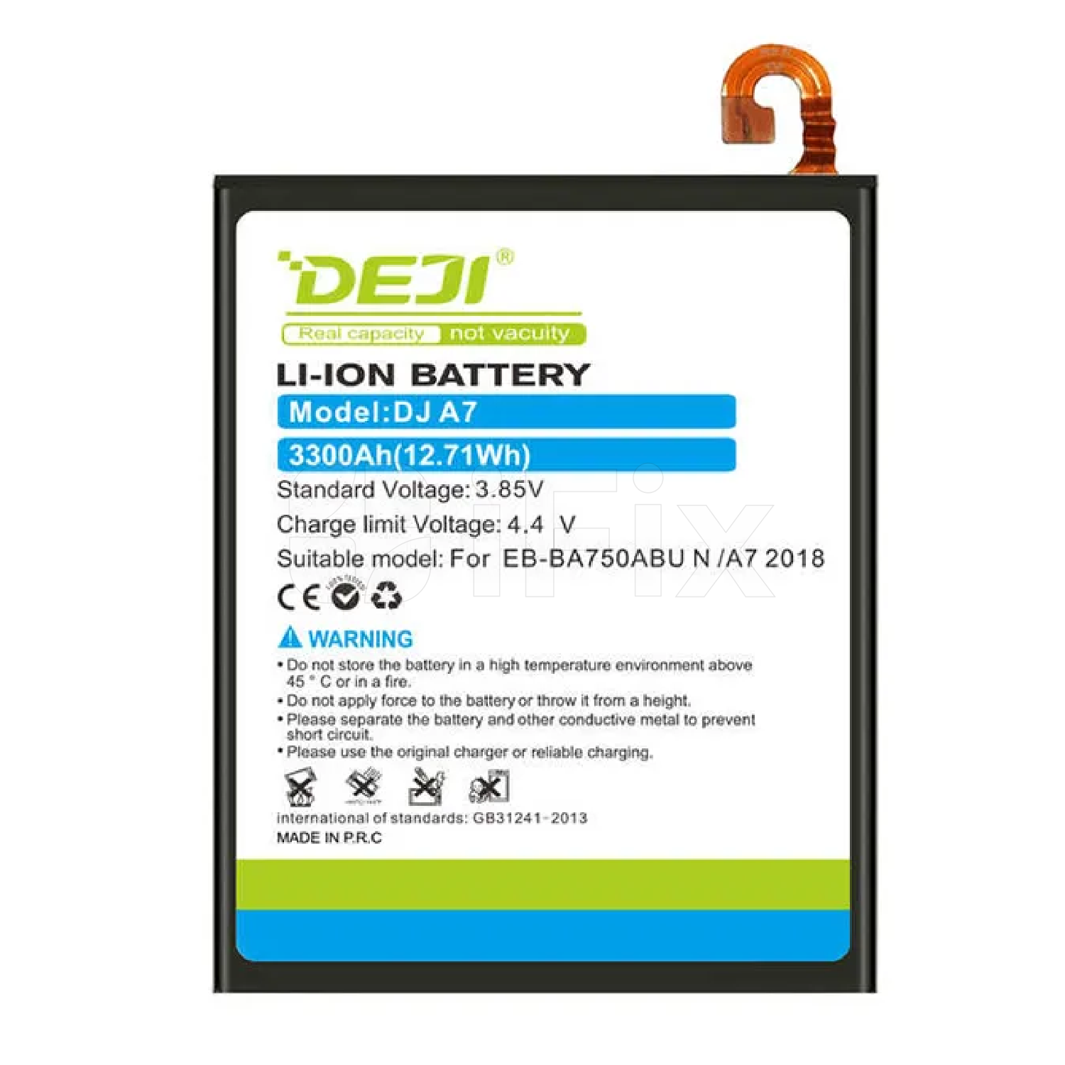 Batareya Samsung A10 (A105F)/ M10 (M105F)/ A7 2018 (A750F) (EB-BA750ABU) DEJI Batareya Samsung A10 (A105F)/ M10 (M105F)/ A7 2018 (A750F) (EB-BA750ABU) DEJI