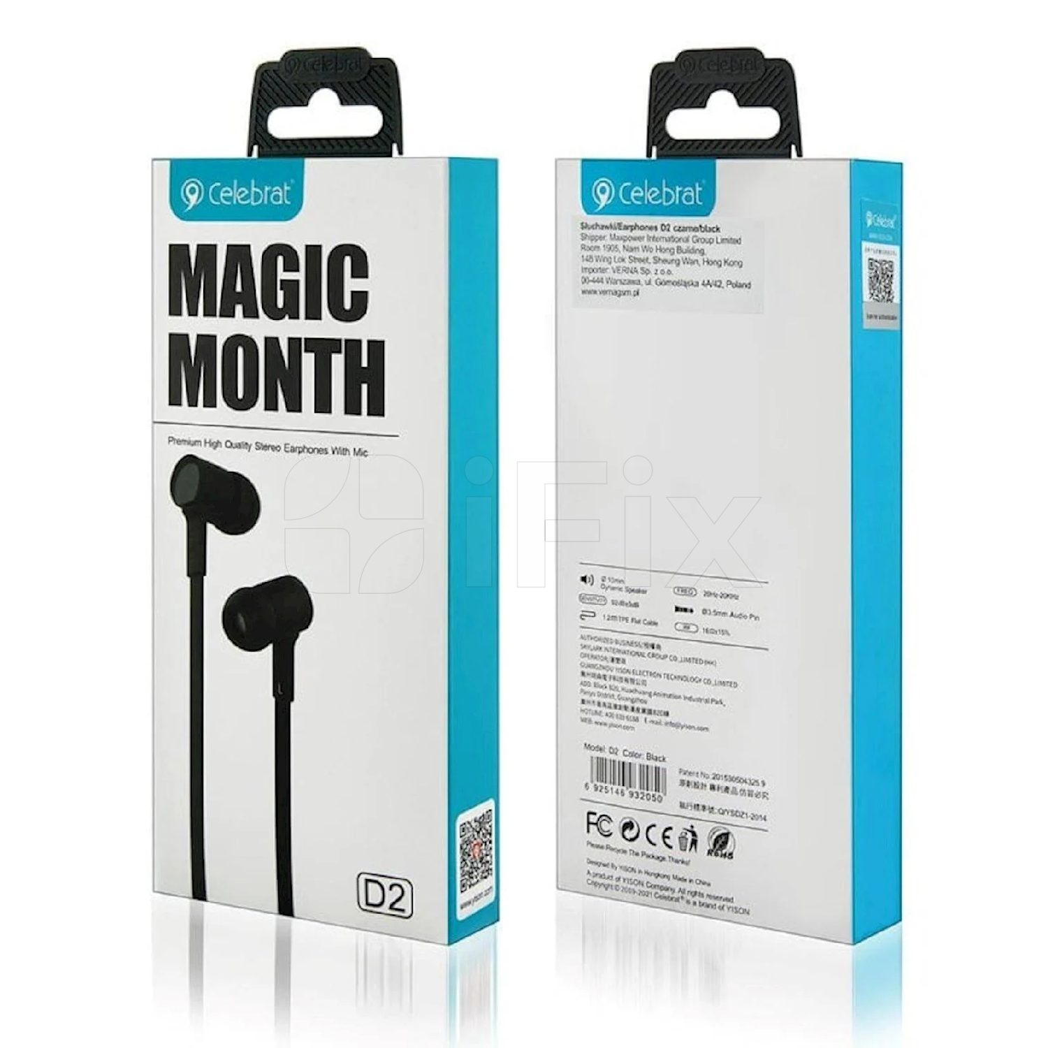 Qulaqlıq 3.5mm Celebrat D2 qara Qulaqlıq 3.5mm Celebrat D2 qara