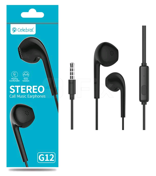 Qulaqlıq 3.5mm Celebrat G12 qara Qulaqlıq 3.5mm Celebrat G12 qara