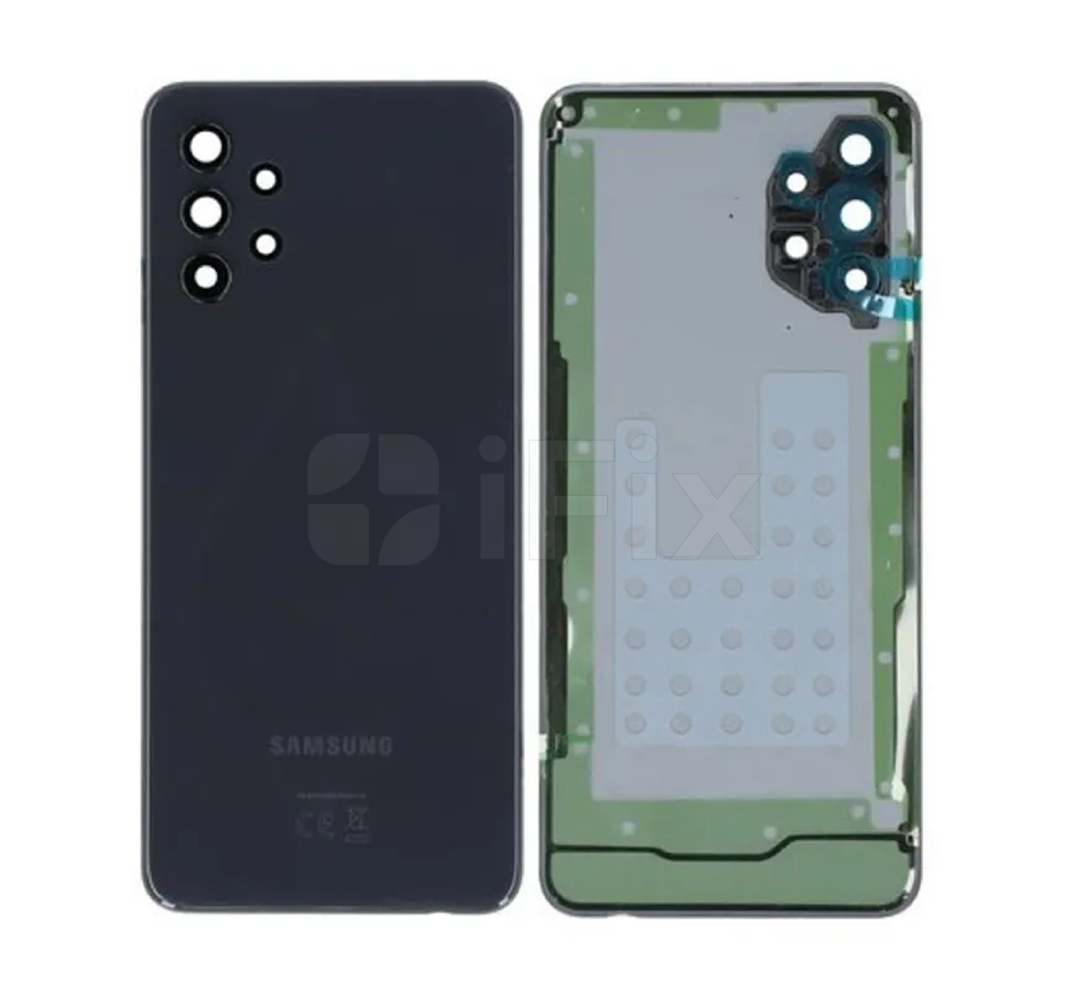 Arxa qapaq kamera şüşəsi ilə Samsung A32 (A325F) qara Arxa qapaq kamera şüşəsi ilə Samsung A32 (A325F) qara